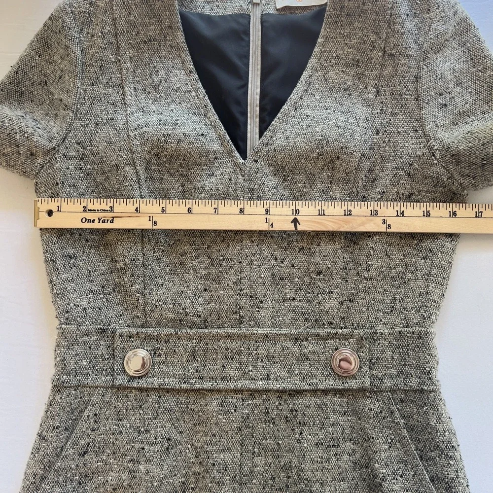 TORY BURCH Classic Priscilla Tweed Corporate Career Polished Office Dress Size 2
